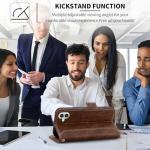 Oduio for iPhone 17 Case Wallet with RIFD Blocking Card Holder PU Leather Flip Kickstand Business Cover with Card Slots and Magnetic Closure Phone Case for iPhone 17 6.3 inch 2025, Brown