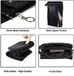 befen Genuine Leather Crossbody Bag, Cellphone Wallet, Small for Women Mini Shoulder Purse with Long Strap and Key Ring - Fit 8 Plus or Phone Less 6.5 Inch