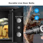 Bonsaii Safe Box for Money, 6.6L Small Safe Box with Electronic Keypad, Steel Construction Digital Safe, Mini Safe for Home Office Hotel, 17x23x17 CM