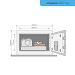 Yale Small Value Safe, Digital Keypad, LED Light Indicators, Steel Locking Bolts, Emergency Override Key, YSV/200/DB2