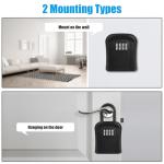 Diyife Key Safe - Weatherproof Portable Lock Box With 5 Keys Capacity, Removable Shackle for Hanging & Wall Mounting, 4-Digit Combination Storage for House