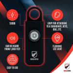 Original Defense® Personal Safety Alarm for Women, Children, & Elderly - Recommended by Police - 125 dB Loud Personal Alarm Siren with LED Strobe Light (Black)