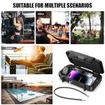 Diyife Portable Safe Box, [Waterproof] Travel Safe Combination Case, Anti-Theft Security Box with 4-digital Code, Lock Box with Removable Wire Rope for Hotels, Travel, Sports, Venues, Office, Vacation