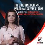 Original Defense® Personal Safety Alarm for Women, Children, & Elderly - Recommended by Police - 125 dB Loud Personal Alarm Siren with LED Strobe Light (Black)
