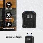 Diyife Key Safe - Weatherproof Portable Lock Box With 5 Keys Capacity, Removable Shackle for Hanging & Wall Mounting, 4-Digit Combination Storage for House