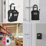 Diyife Key Safe - Weatherproof Portable Lock Box With 5 Keys Capacity, Removable Shackle for Hanging & Wall Mounting, 4-Digit Combination Storage for House