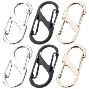 Zipper Locks with Carabiner Clip - 6 Pack