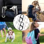 6 Pack Zipper Locks with Carabiner Clip - Small Lock for Luggage and Backpacks, Theft Deterrent Travel Locks, Zipper Clips Anti Theft, Bag Lock for Traveling Bags and Handbags