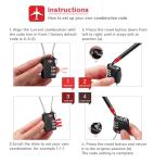 NAGE TSA Approved Luggage Locks, 3 Digit Suitcase Locks, Flexible Cable Padlock, Wire Lock, Travel TSA Lock for Backpack, Gym Locker, Tool Box, Laptop Bag (2P, Black)