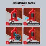 LUNAVAR SecureStop - Portable Door Lock - Anti-Theft Travel Lock, Door Stop Alarm for Home Security and Personal Protection