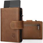 RFID Blocking Leather Card Holder Wallet with Coin Pocket