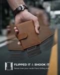 RFID Blocking Leather Card Holder Wallet with Coin Pocket