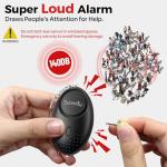 5 Pack 140DB Personal Alarms with LED Light
