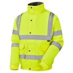 Hi-Vis Waterproof Bomber Jacket with Hidden Hood