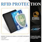 TEEHON Men's RFID Blocking Carbon Fiber Wallet