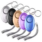 5 Pack 140DB Personal Alarms with LED Light