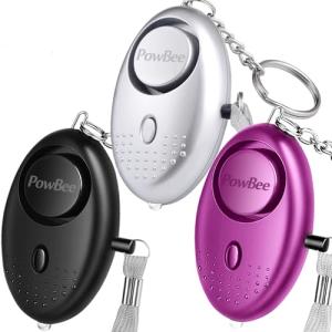 3 Pack Personal Security Alarms with LED Light