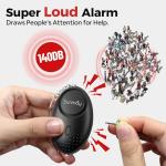 5 Pack 140DB Personal Alarms with LED Light