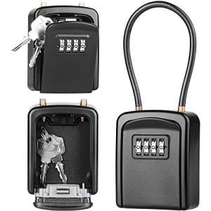 Weatherproof Portable Key Lock Box with Combination