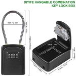 Weatherproof Portable Key Lock Box with Combination