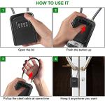 Weatherproof Portable Key Lock Box with Combination