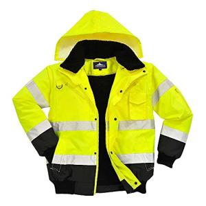Hi-Vis Waterproof Bomber Jacket with Pockets