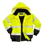 Hi-Vis Waterproof Bomber Jacket with Pockets