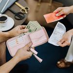 Compact RFID Blocking Wallet for Travel (Pink)