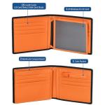 KIKIGOAL Men's RFID Leather Tri-Fold Wallet
