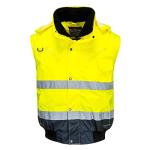 Hi-Vis Waterproof Bomber Jacket with Pockets