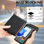 KIKIGOAL Men's RFID Leather Tri-Fold Wallet