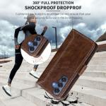 Oduio Galaxy S25 Leather Wallet Case with RFID Blocking