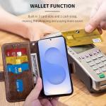 Oduio Galaxy S25 Leather Wallet Case with RFID Blocking