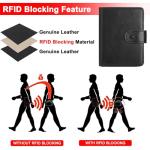 GOIACII RFID Blocking Leather Bifold Wallet for Men