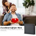 KIKIGOAL Men's RFID Leather Tri-Fold Wallet