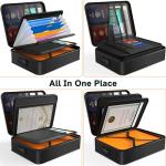 Fireproof and Waterproof Document Storage Box with Lock