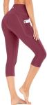 IUGA High Waist Capri Leggings with Pockets