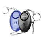 2-Pack Personal Safety Alarms with LED Light
