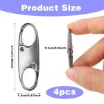 4-Pack Anti Theft Zipper Locks for Travel