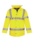 shelikes Hi Vis Viz Jackets High Visibility Parka Workwear Security Safety Fluorescent Hooded Padded Waterproof Work Wear Jacket Coat