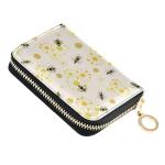 MNSRUU RIFD Blocking Wallet Colorful Neon Cat Heads Wallet Credit Cards Holder Slim Leather Credit Card Holder Case with Zipper,Small Wallet for Women Men, Cute 55, 4.7x3.1x0.8inch, Modern