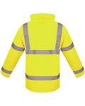 shelikes Hi Vis Viz Jackets High Visibility Parka Workwear Security Safety Fluorescent Hooded Padded Waterproof Work Wear Jacket Coat