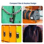 2 Pack TSA Approved Luggage Locks, Combination Travel Cable Lock, 3-Digit Waterproof Padlock, Zinc Alloy Outdoor Keyless Resettable Lock for Travel, Lockers, Bags, Backpack, Gym, Gate-by Brillirare