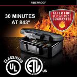 Fireproof Safe Box with Key, Portable & Secure
