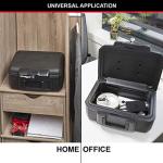 Fireproof Safe Box with Key, Portable & Secure