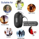 Compact Personal Alarm with Flashlight - Black