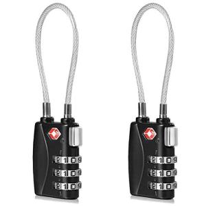 CFMOUR TSA Cable Locks - 3-Dial Combo Set