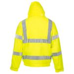 Hi-Vis Waterproof Bomber Jacket with Hidden Hood