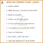 Men's Black Army Biker Bomber Jacket