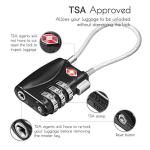 CFMOUR TSA Cable Locks - 3-Dial Combo Set